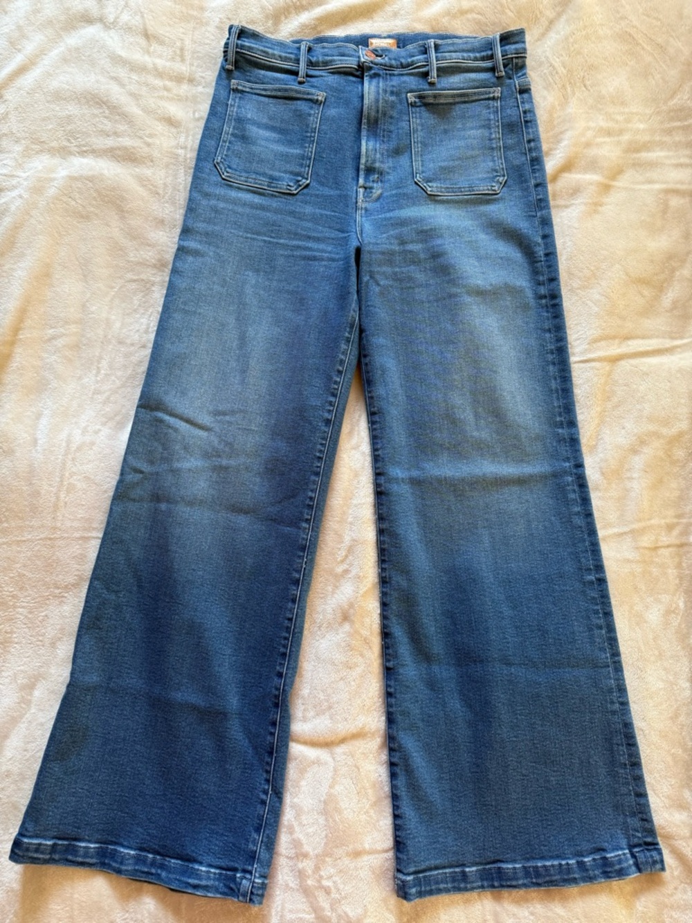 MOTHER Hustler Roller Patch Pocket Sneak Wide Leg, size 34